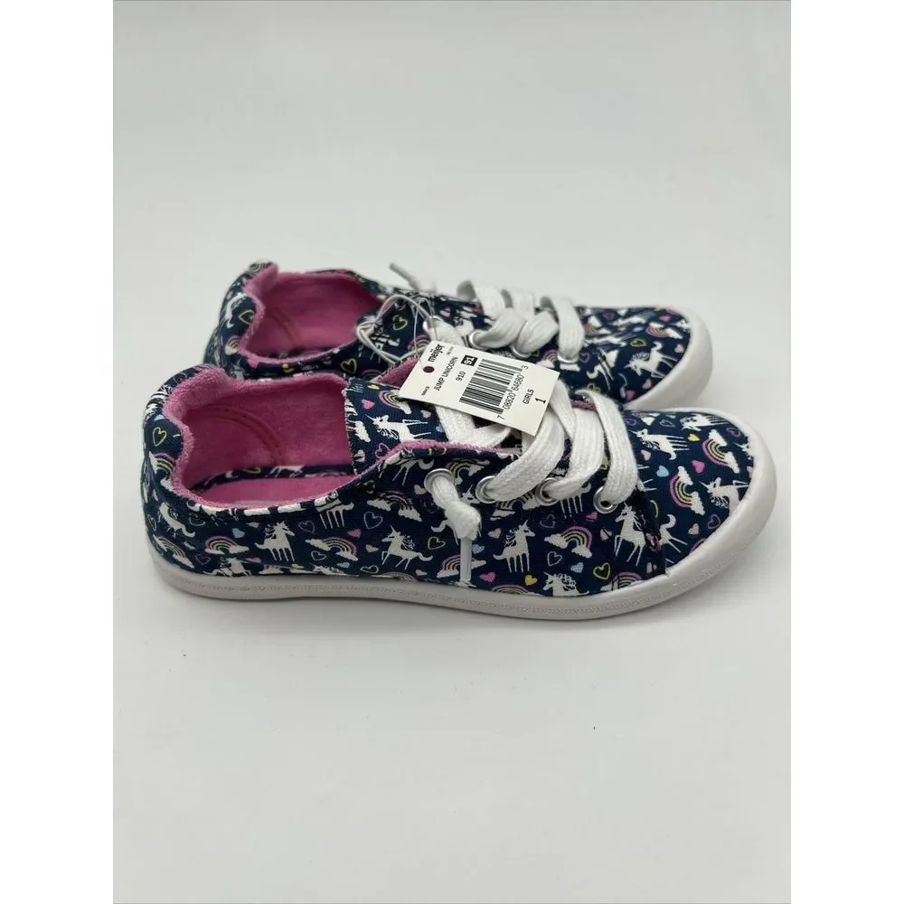 Falls Creek Shoes Jump‎ Unicorn Pink/blue/white Rainbow Size Girls 1 New